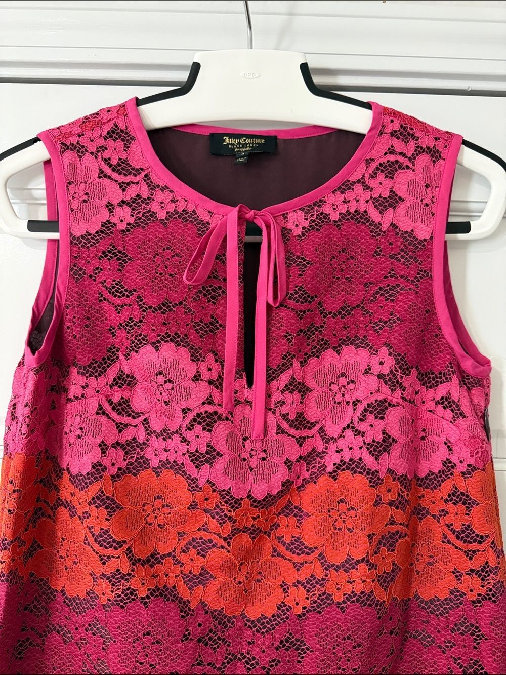 Juicy Couture Women's Black Label Lace Detailed Multi-Colored Mini Dress, Size 0 - Picture 2 of 7